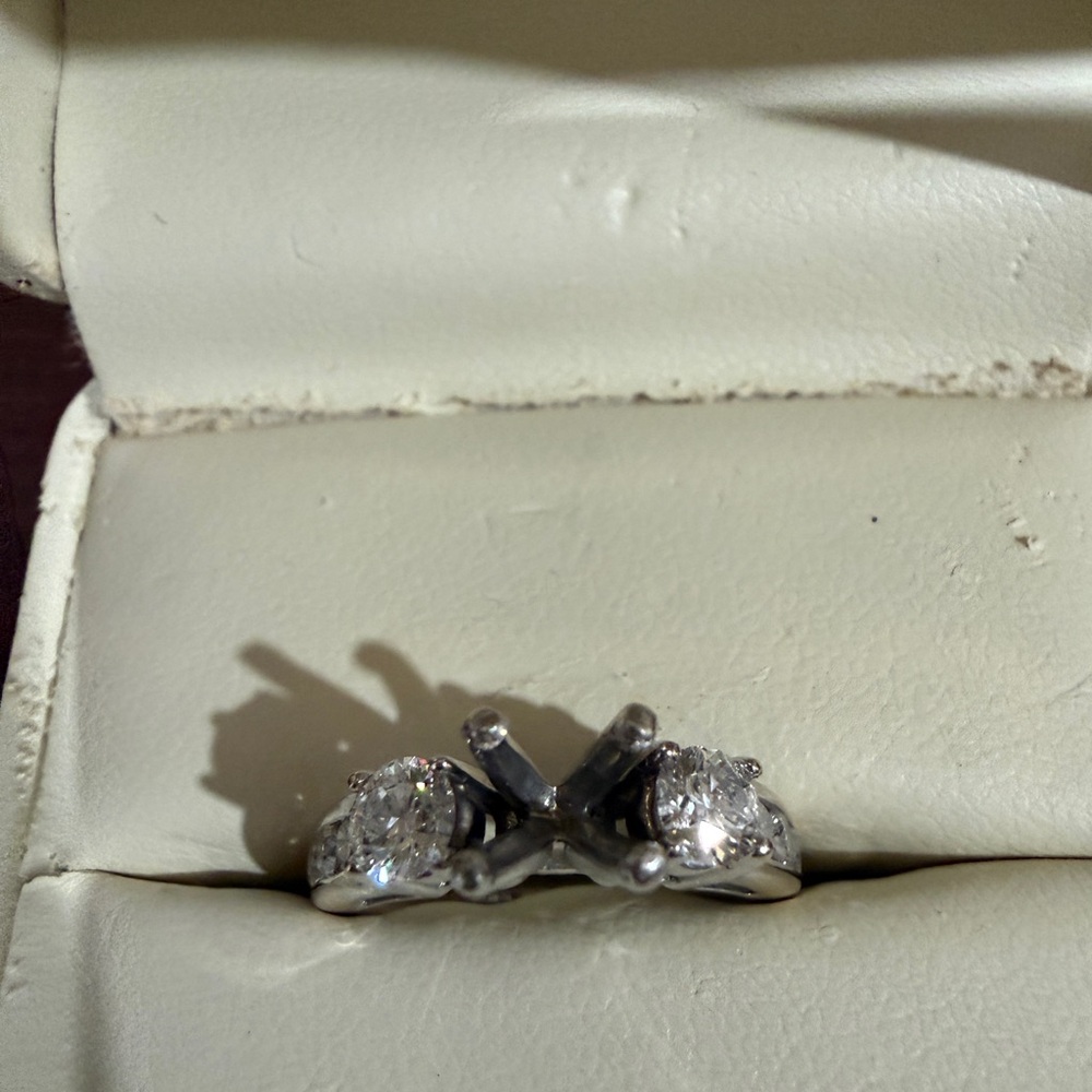 18 CT White Gold Semi Mounting Engagement Ring from Jared